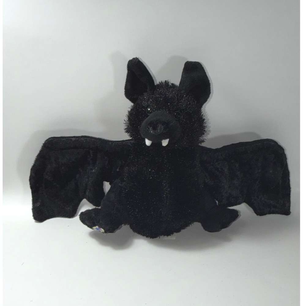 Webkinz Bat Plush Ganz Black Retired Stuffed Animal Halloween Toy HS108